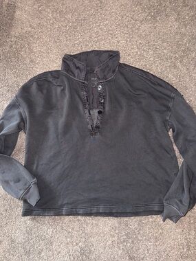 aerie charcoal black casual top